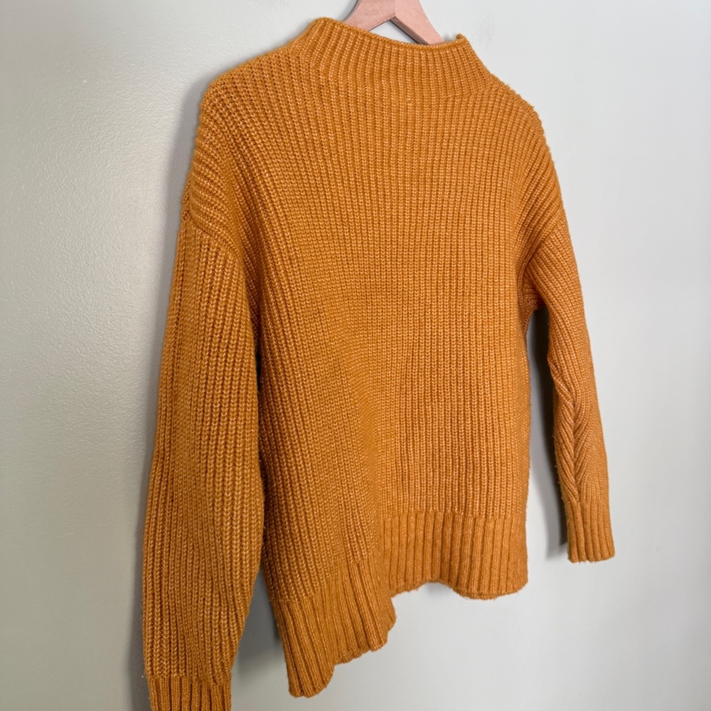 Varley Wool Skyla Funnel Neck Knit Sweater Buckthorn Brown Orange Size XS - Picture 8 of 11